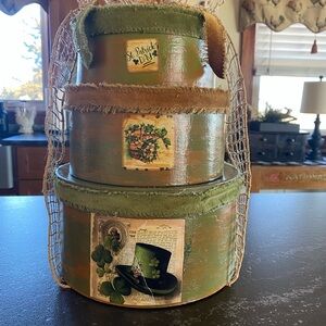 Rustic Green St. Patrick's Day Decorative Boxes